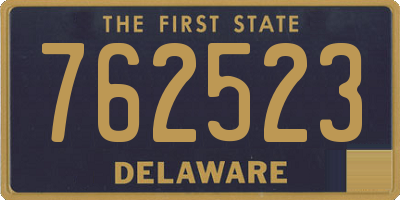 DE license plate 762523