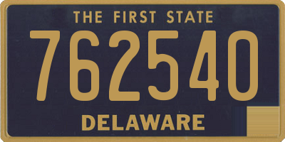 DE license plate 762540