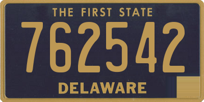DE license plate 762542