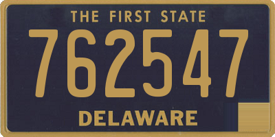 DE license plate 762547