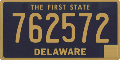 DE license plate 762572