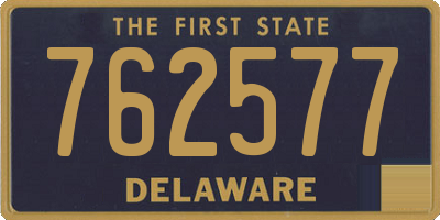 DE license plate 762577