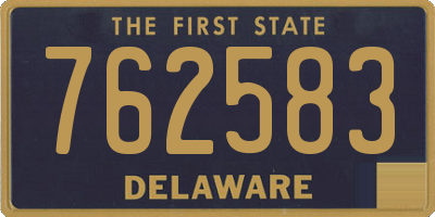 DE license plate 762583