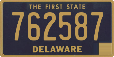 DE license plate 762587