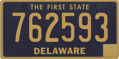 DE license plate 762593