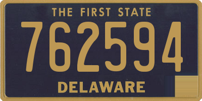 DE license plate 762594