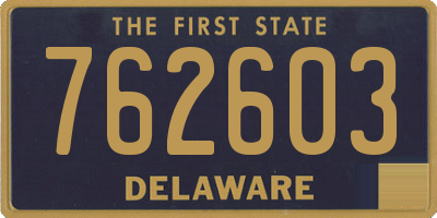 DE license plate 762603