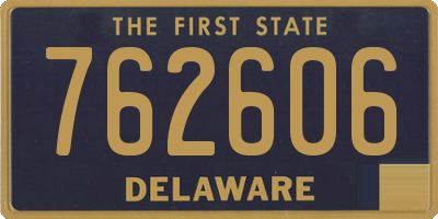 DE license plate 762606