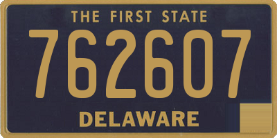 DE license plate 762607