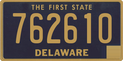 DE license plate 762610
