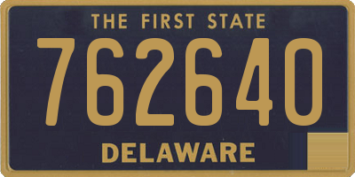 DE license plate 762640