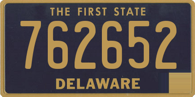 DE license plate 762652
