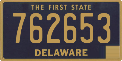 DE license plate 762653