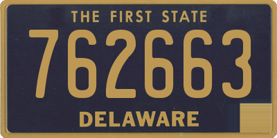 DE license plate 762663