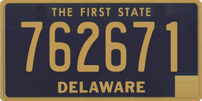 DE license plate 762671