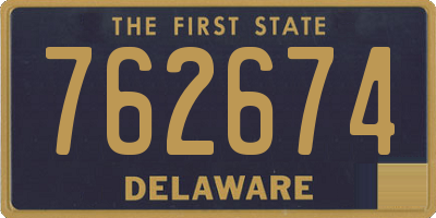 DE license plate 762674