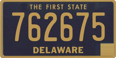 DE license plate 762675