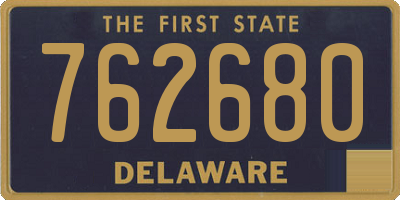 DE license plate 762680