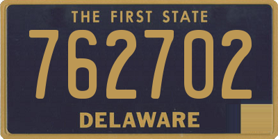 DE license plate 762702