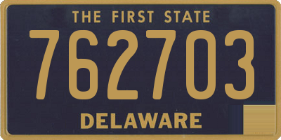DE license plate 762703