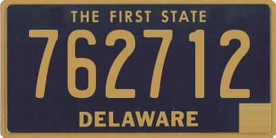DE license plate 762712