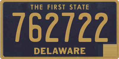DE license plate 762722