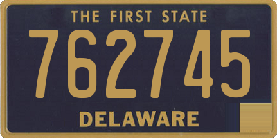 DE license plate 762745