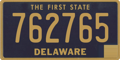 DE license plate 762765
