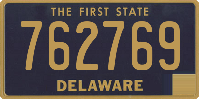 DE license plate 762769