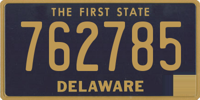DE license plate 762785