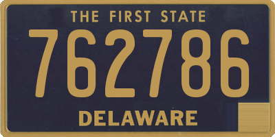 DE license plate 762786