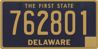 DE license plate 762801