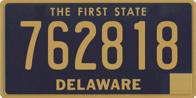 DE license plate 762818