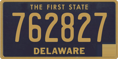 DE license plate 762827