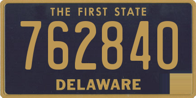 DE license plate 762840