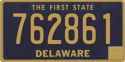 DE license plate 762861