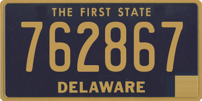 DE license plate 762867