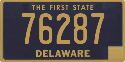 DE license plate 76287