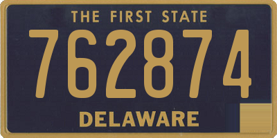DE license plate 762874