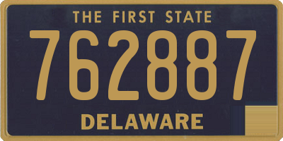 DE license plate 762887