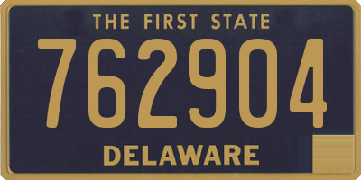 DE license plate 762904