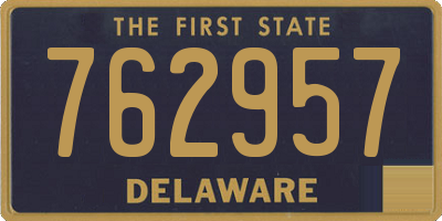 DE license plate 762957