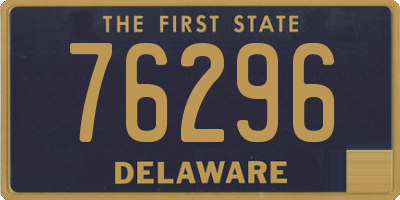 DE license plate 76296