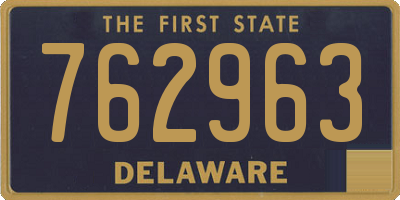 DE license plate 762963