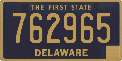 DE license plate 762965