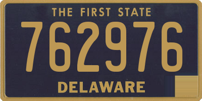 DE license plate 762976