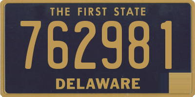 DE license plate 762981