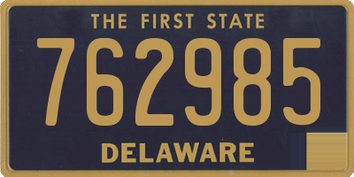 DE license plate 762985