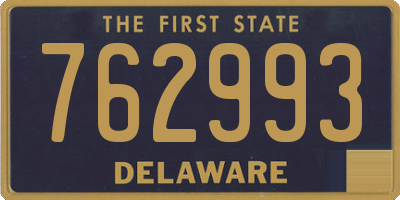DE license plate 762993
