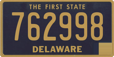 DE license plate 762998
